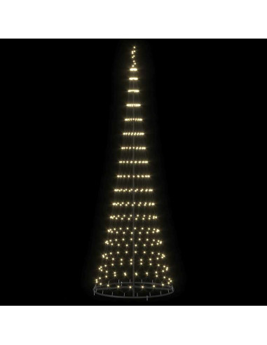 Albero di Natale LED Bianco caldo 302,5 cm Metallo