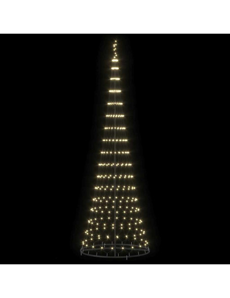 Albero di Natale LED Bianco caldo 302,5 cm Metallo