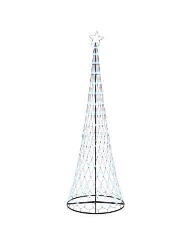 Albero di Natale LED Bianco Freddo 302,5 cm Metallo