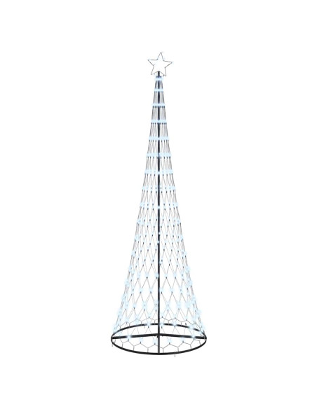Albero di Natale LED Bianco Freddo 302,5 cm Metallo
