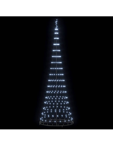 Albero di Natale LED Bianco Freddo 302,5 cm Metallo