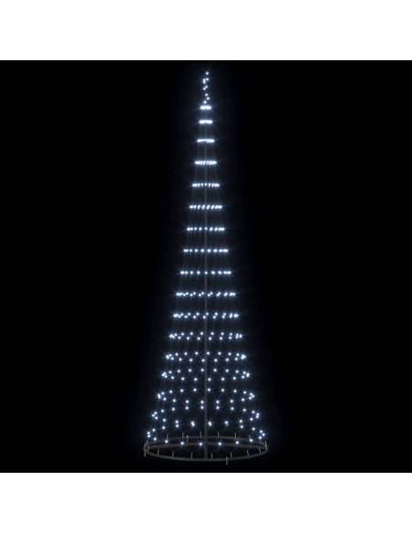 Albero di Natale LED Bianco Freddo 302,5 cm Metallo