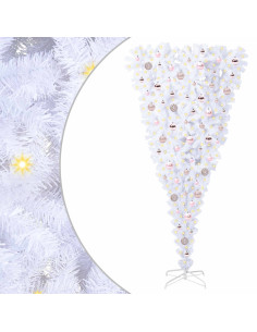 Albero di Natale artificiale Bianco 180 cm PVC e Acciaio 2