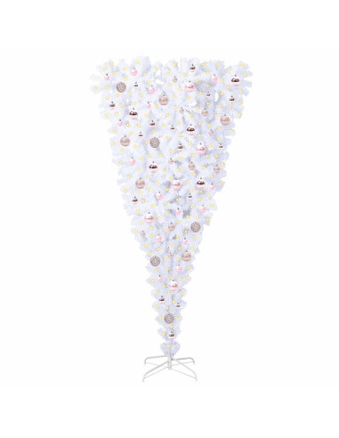 Albero di Natale artificiale Bianco 180 cm PVC e Acciaio