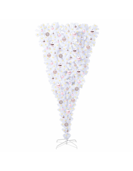 Albero di Natale artificiale Bianco 180 cm PVC e Acciaio