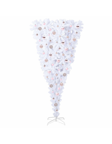 Albero di Natale artificiale Bianco 180 cm PVC e Acciaio