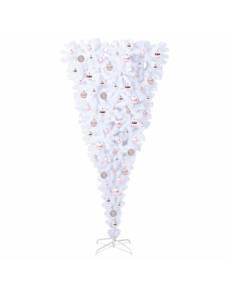 Albero di Natale artificiale Bianco 180 cm PVC e Acciaio