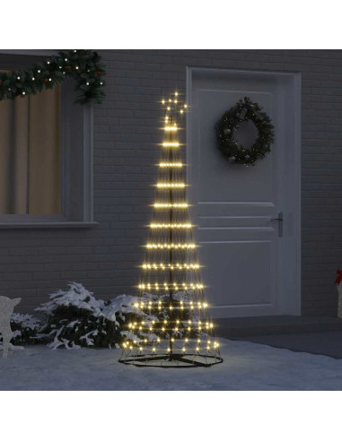 Albero di Natale LED Bianco caldo 184,5 cm Metallo