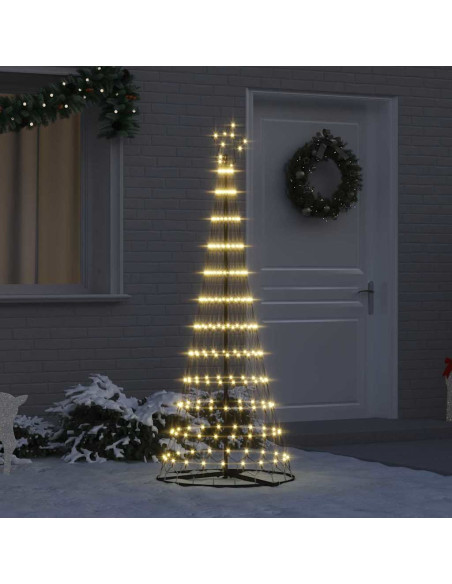 Albero di Natale LED Bianco caldo 184,5 cm Metallo