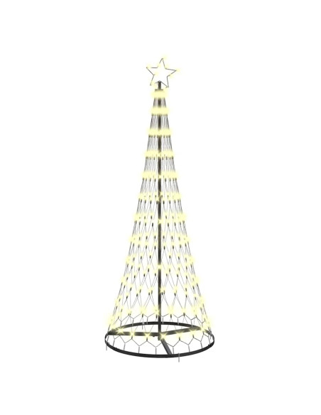 Albero di Natale LED Bianco caldo 184,5 cm Metallo