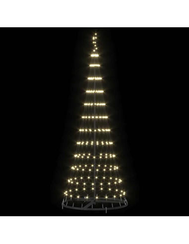 Albero di Natale LED Bianco caldo 184,5 cm Metallo