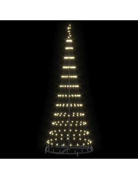 Albero di Natale LED Bianco caldo 184,5 cm Metallo