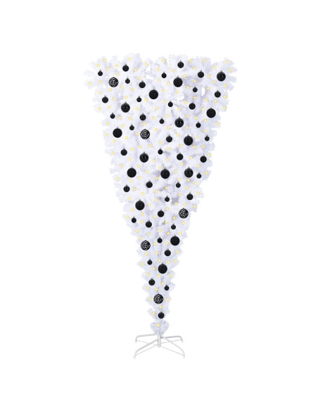 Albero di Natale artificiale Bianco 180 cm PVC e Acciaio