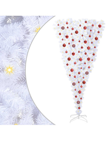 Albero di Natale artificiale Bianco 180 cm PVC e Acciaio