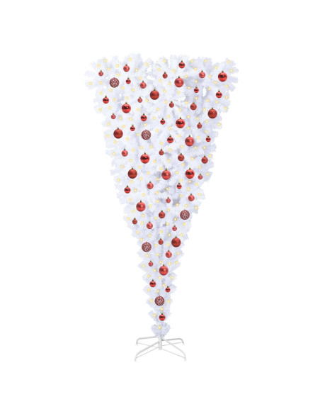 Albero di Natale artificiale Bianco 180 cm PVC e Acciaio