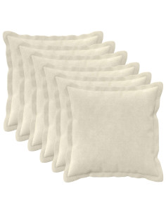 Cuscino con cuscino HOUTEN 6 pz Crema Fleece in microfibra