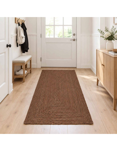 Tappeto da Area Grigio 80 x 250 cm Juta