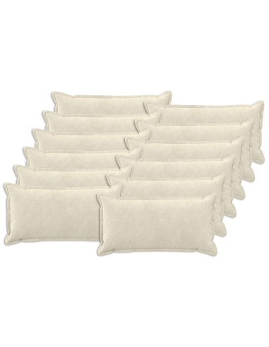 Cuscino con cuscino HOUTEN 12 pz Crema Fleece in microfibra