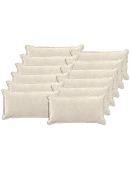 Cuscino con cuscino HOUTEN 12 pz Crema Fleece in microfibra