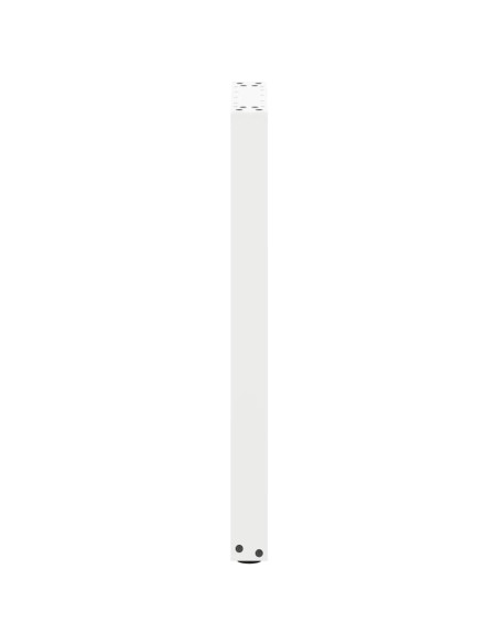 Gambe per tavolo consolle a forma di U 2 pz bianche 28x(72-73) cm in acciaio