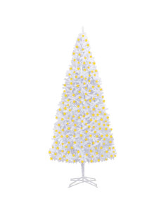 Albero di Natale Artificiale Preiluminato 400 cm Bianco 2