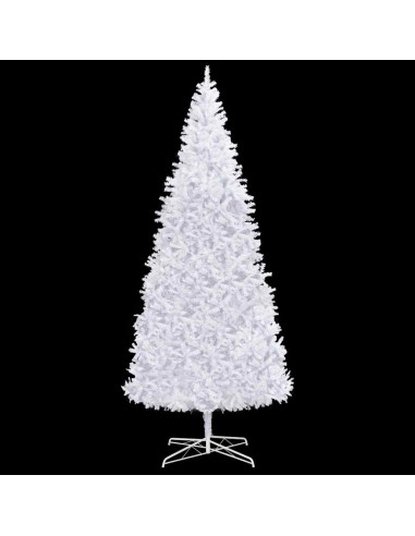 Albero di Natale Artificiale Preiluminato 400 cm Bianco