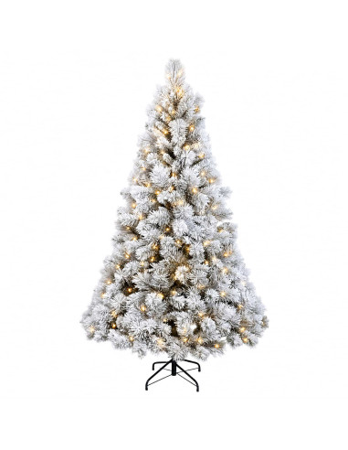 Albero di Natale Artificiale con Rami Pieghevoli 150 cm 150 LED