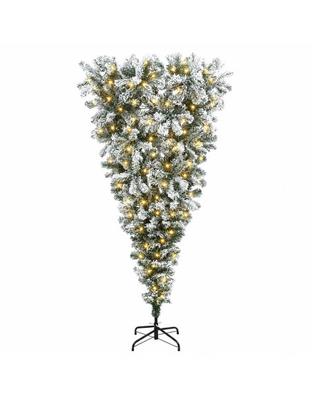 Albero di Natale artificiale rovesciato con rami snodati 210 cm