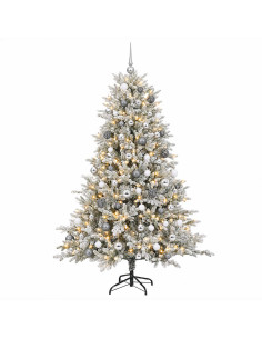Albero di Natale Artificiale con Palline 180 cm 300 LED 2