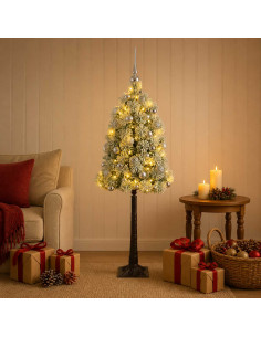 Albero di Natale artificiale con rami snodati e palline 180 cm