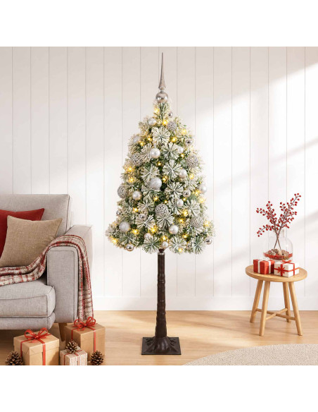 Albero di Natale artificiale con rami snodati e palline 180 cm