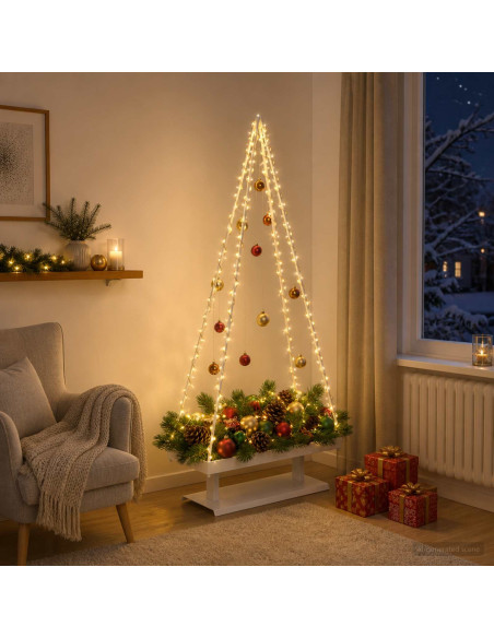 Albero di Natale in metallo con supporto KUOPIO 125 cm Acciaio