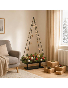 Albero di Natale in metallo con supporto KUOPIO 125 cm Acciaio