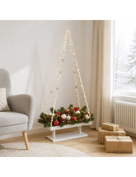 Albero di Natale in metallo con supporto KUOPIO 125 cm Acciaio