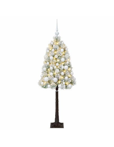 Albero di Natale artificiale con rami snodati e palline 150 cm