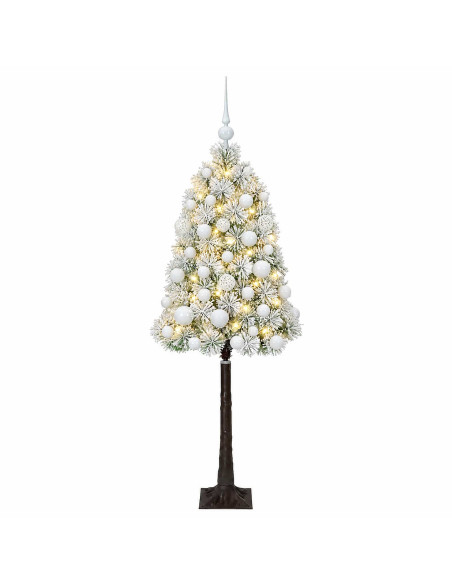 Albero di Natale artificiale con rami snodati e palline 150 cm