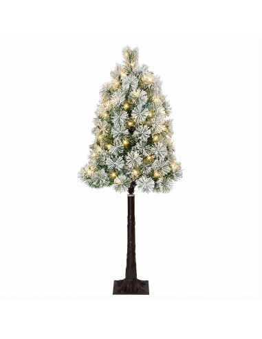 Albero di Natale Artificiale con Rami Pieghevoli 150 cm 150 LED