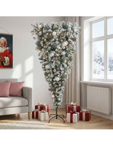 Albero di Natale artificiale con palline 240 cm 300 LED