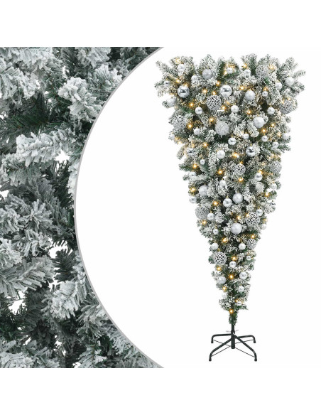 Albero di Natale artificiale rovesciato con rami snodati 240 cm