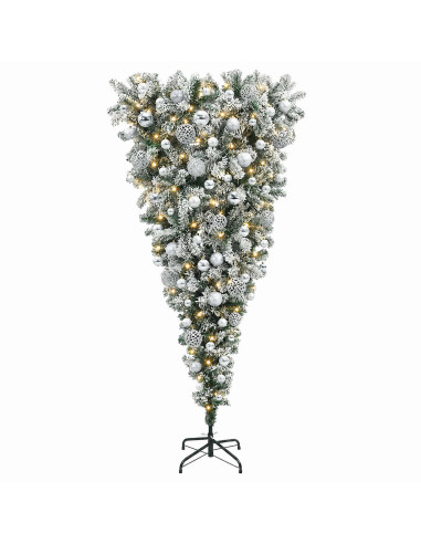 Albero di Natale artificiale rovesciato con rami snodati 240 cm