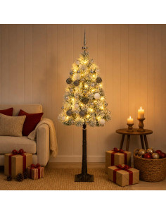 Albero di Natale artificiale con rami snodati e palline 180 cm
