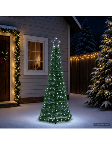 Albero di Natale a LED in tinsel con picchetto EKENAS 180 cm