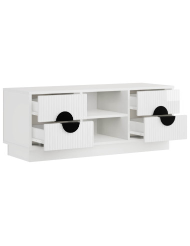 Mobile TV VENRAY 101 x 36,5 x 40 cm Bianco Lucido