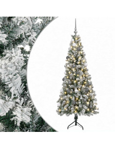 Albero di Natale artificiale con palline 210 cm 300 LED 2