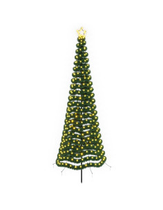 Albero di Natale a LED in tinsel con picchetto EKENAS 250 cm 2