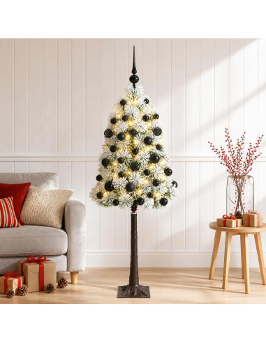 Albero di Natale artificiale con rami snodati e palline 180 cm
