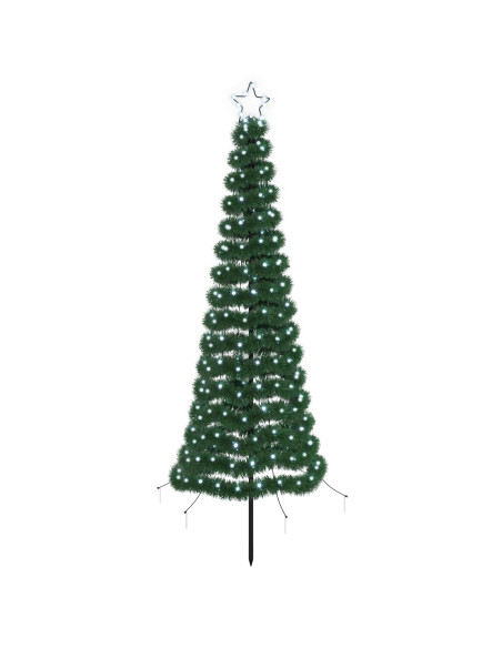Albero di Natale a LED in tinsel con picchetto EKENAS 180 cm