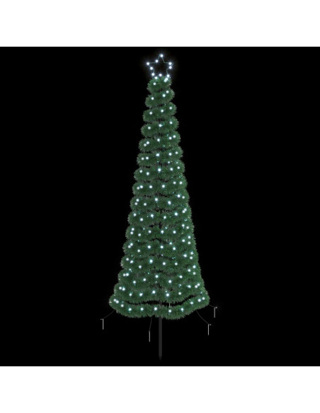 Albero di Natale a LED in tinsel con picchetto EKENAS 180 cm