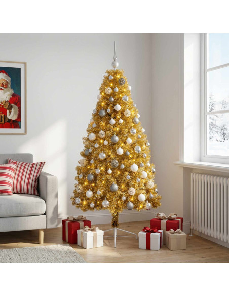 Albero di Natale artificiale con palline 180 cm 300 LED
