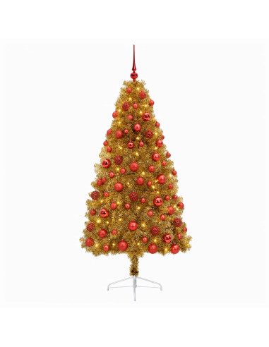 Albero di Natale artificiale con palline 180 cm 300 LED